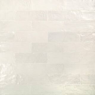 Ivy Hill Tile Amagansett White 2 in. x 8 in. 9 mm Satin Ceramic Wall Tile (5.38 sq. ft. / box)-EX... | The Home Depot