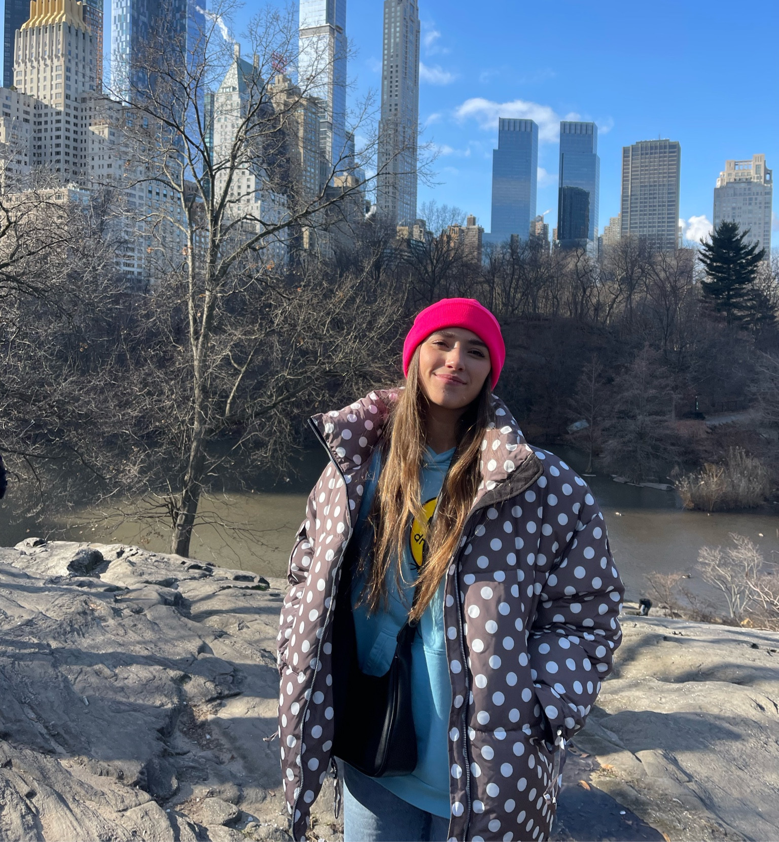 a central park fit featuring my FAVORITE coat!!! been obsessed with polka dots recently 😍 my hoodie is drew house and i can’t find the exact one but other hoodies are linked :) #nycoutfits #nycoutfitinspo #coldweatherinspo 

#LTKHoliday #LTKSeasonal #LTKGiftGuide