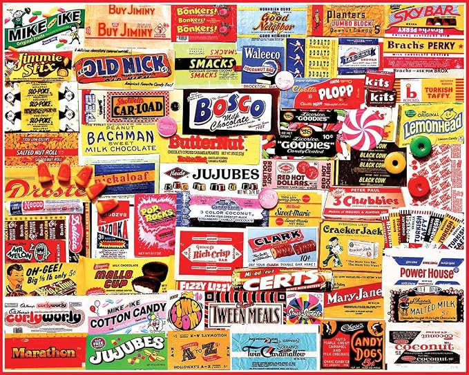 White Mountain 1000 Piece Jigsaw Puzzle Nostalgic Labels Collage Puzzles with Large Pieces Gift f... | Amazon (US)