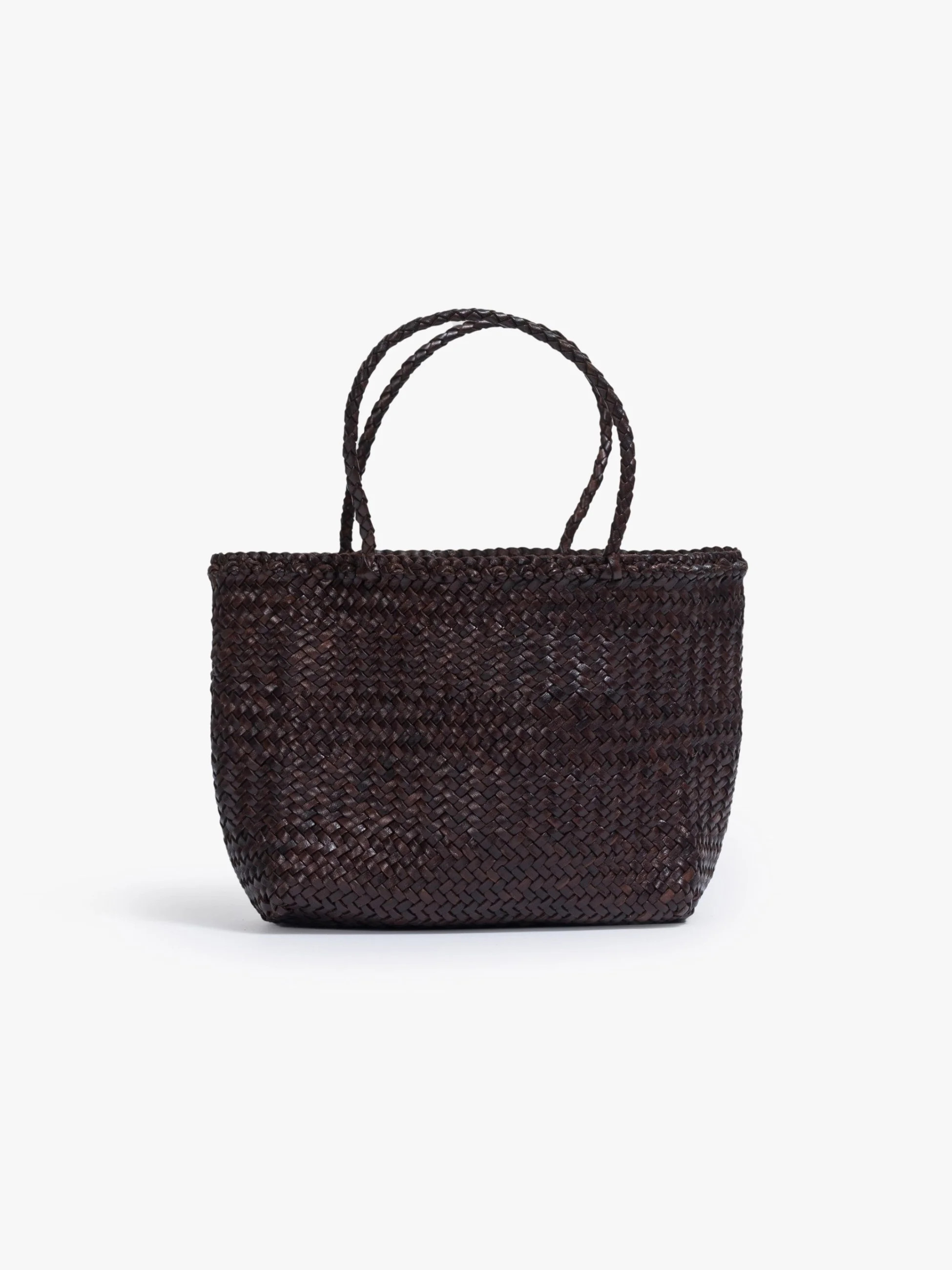 Basket Case Mini Leather Bag - Marrone Scuro | Mother Denim