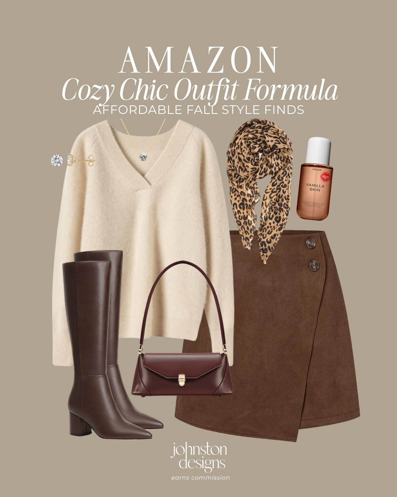 A cozy fall outfit that looks so put together. 🤎 An ivory sweater, chocolate brown skort and tall boots make an easy outfit for brunch, dinner or a crisp fall day. The leopard scarf adds the perfect finishing touch!

Amazon fall outfit, cozy chic style, affordable fall fashion, brown skort, ivory sweater, tall boots, leopard scarf, fall outfit ideas

#amazonfashion #falloutfit #fallstyle #affordablefashion #cozyoutfit #chocolatebrown #fallfashion #outfitideas #amazonfinds 

 #LTKootd #LTKSeasonal