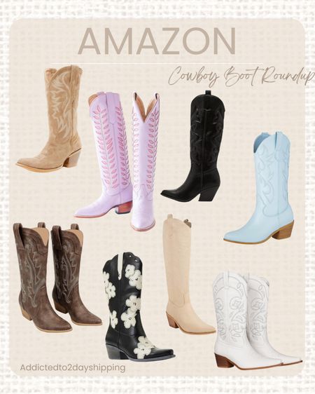 AMAZON- Cowboy boot roundup

Western boot, knee high boot, cowgirl boot, suede tan western boot, pink and purple cowboy boot, black leather cowboy boot, light blue leather cowboy boot, dark brown suede cowboy boot, black with white flowers cowboy boot, cream leather western boot, white cowboy boot



#LTKfindsunder100 #LTKfindsunder50 #LTKshoecrush