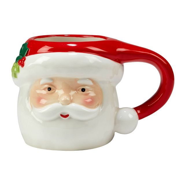 20oz 4pk Earthenware Holiday Magic Santa 3-D Mugs - Certified International | Target