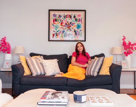 My living room decor! I’ve been waiting so long to have my own place and I’m so happy with how my home decor turned out! Sofa, decorative throw pillows, coffee table, wall art. A colorful, Mexican inspired living room. Boho eclectic decor. 
Add some color to your life 😊 And I love these orange pants and pink top!

#homedecor #livingroom #livingroomdecor #home #sofa #decorativepillows #throwpillows #color #colorfuldecor #eclectic #boho #mexican #mexicandecor #wallart #coffeetable #yellow #blue #orange #pink #trend #trending #ltkstyletip #springwear #springoutfit #springdecor

#LTKFind #LTKhome #LTKsalealert