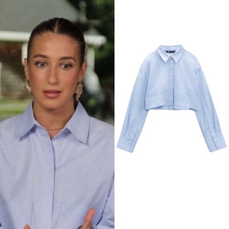 Amanda Batula’s Blue Confessional Shirt 