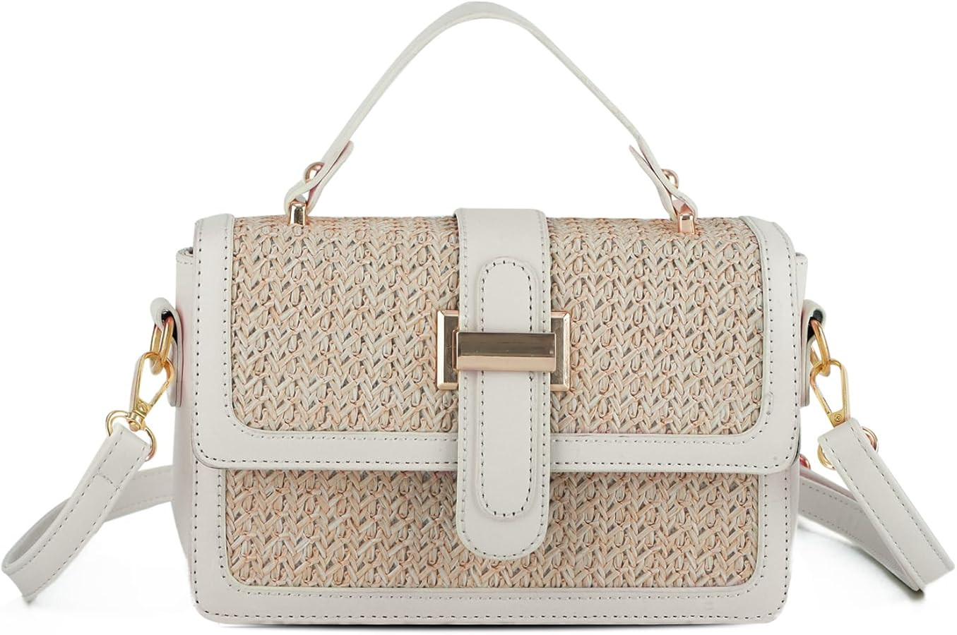 Summer Straw Crossbody Bags for women Trendy Woven Handbags Straw Clutch purses for Vacation | Amazon (US)