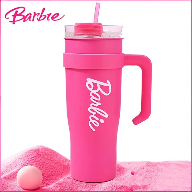 New Miniso Barbie Stainless Water Cup Fashionable Large Capacity Pink 1200Ml Insulated Cup Handle... | AliExpress (US)