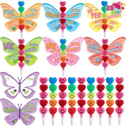 Joyfy 28pack Valentines Day Stationery Set with Butterfly Pencils and Cards, Perfect for Kids Par... | Target