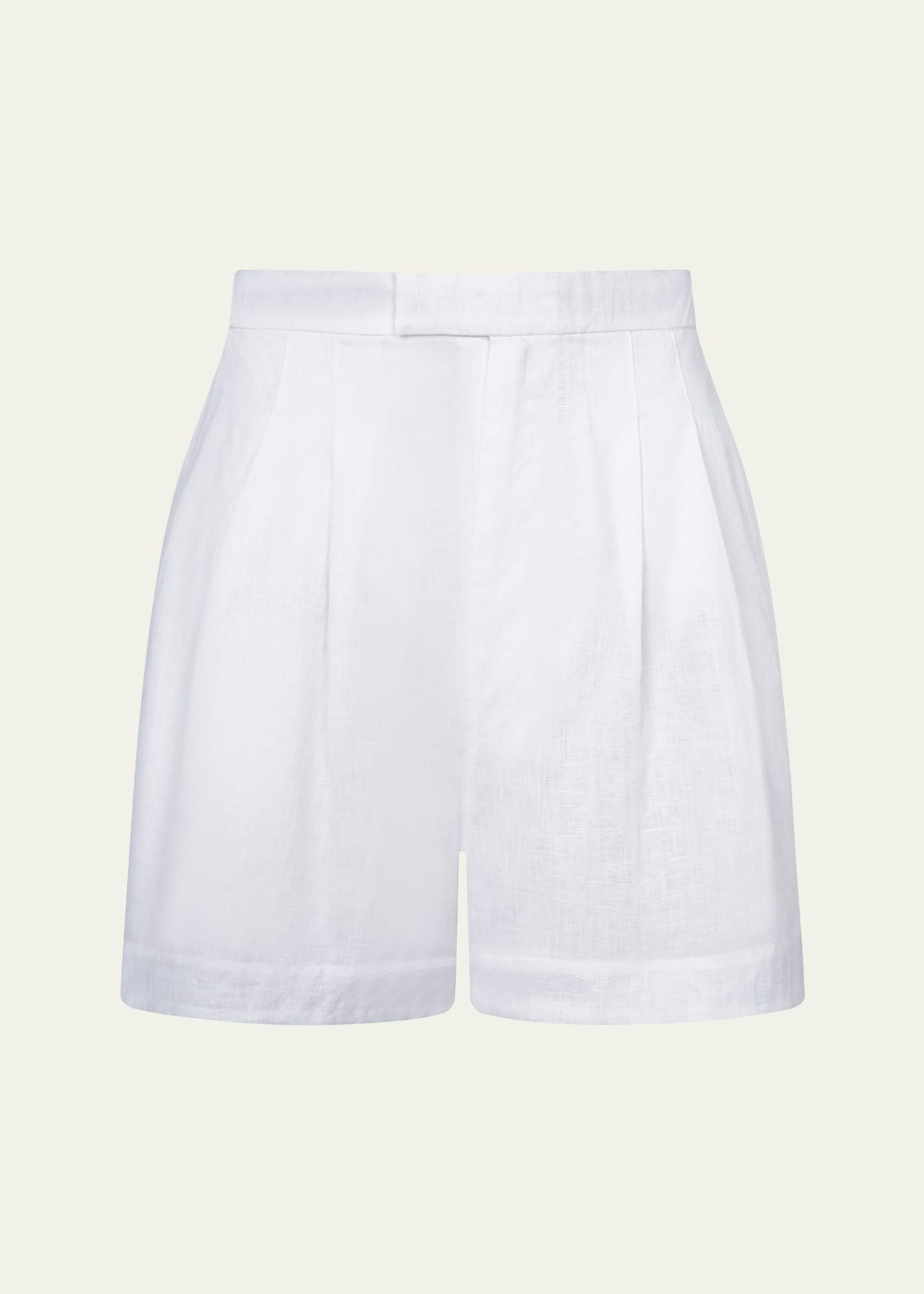 Aqua Blu Australia Carrington Pleated Linen Shorts | Bergdorf Goodman