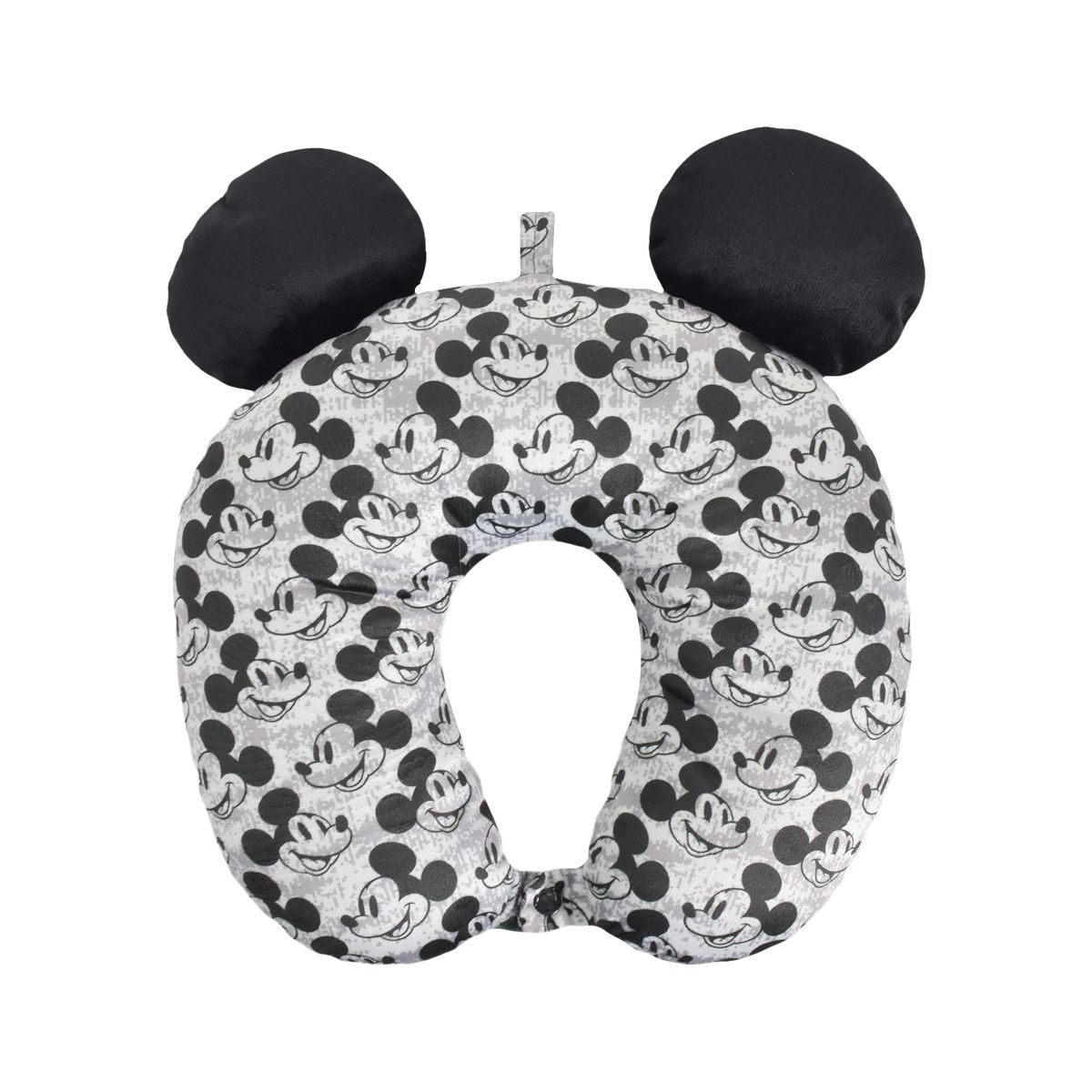 Disney Mickey Mouse Travel Neck Pillow with 3D Ears Grey | Target