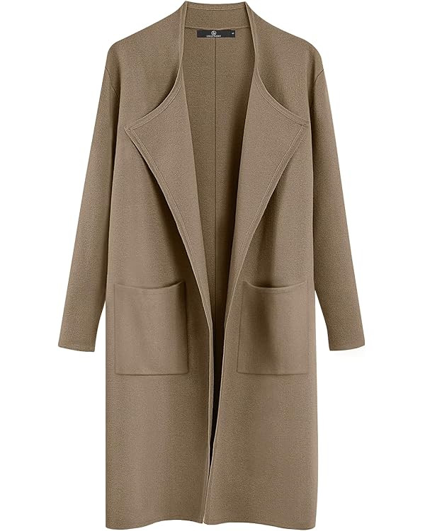 LILLUSORY Women's Long Knit Wool Cardigan Sweaters Oversized Fall Dressy Coatigan 2023 Winter Coa... | Amazon (US)