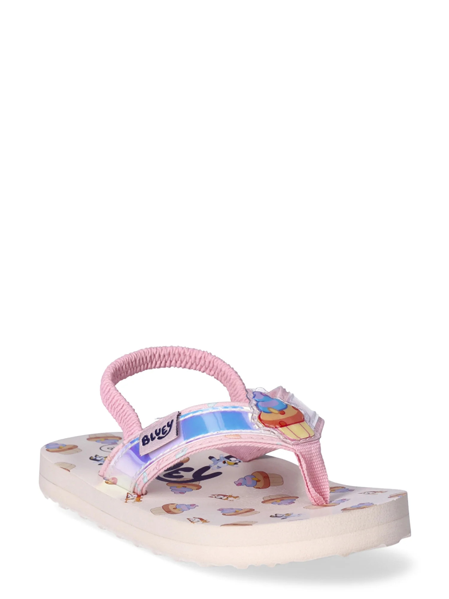 Bluey Toddler Girl Flip Flops with Heel Strap, Sizes 5/6-11/12 | Walmart (US)