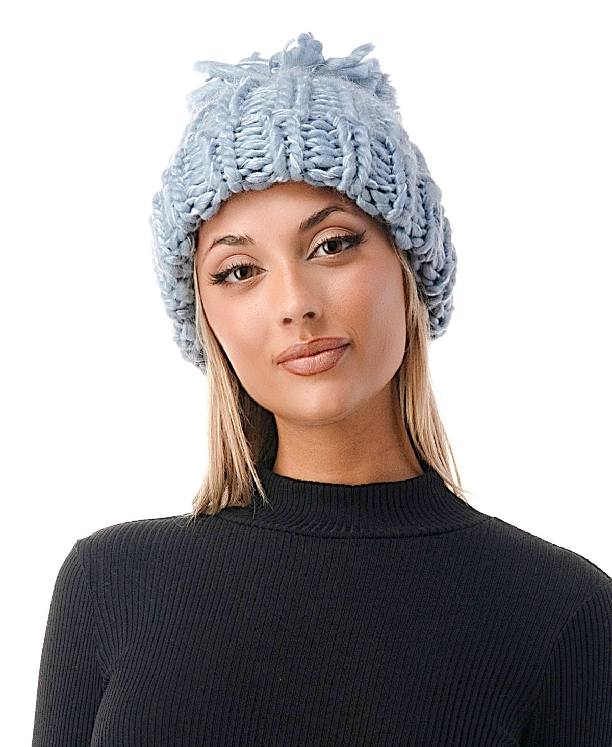 Marcus Adler Women's Luxe Chunky Knit Pom Cuffed Beanie | Macys (US)