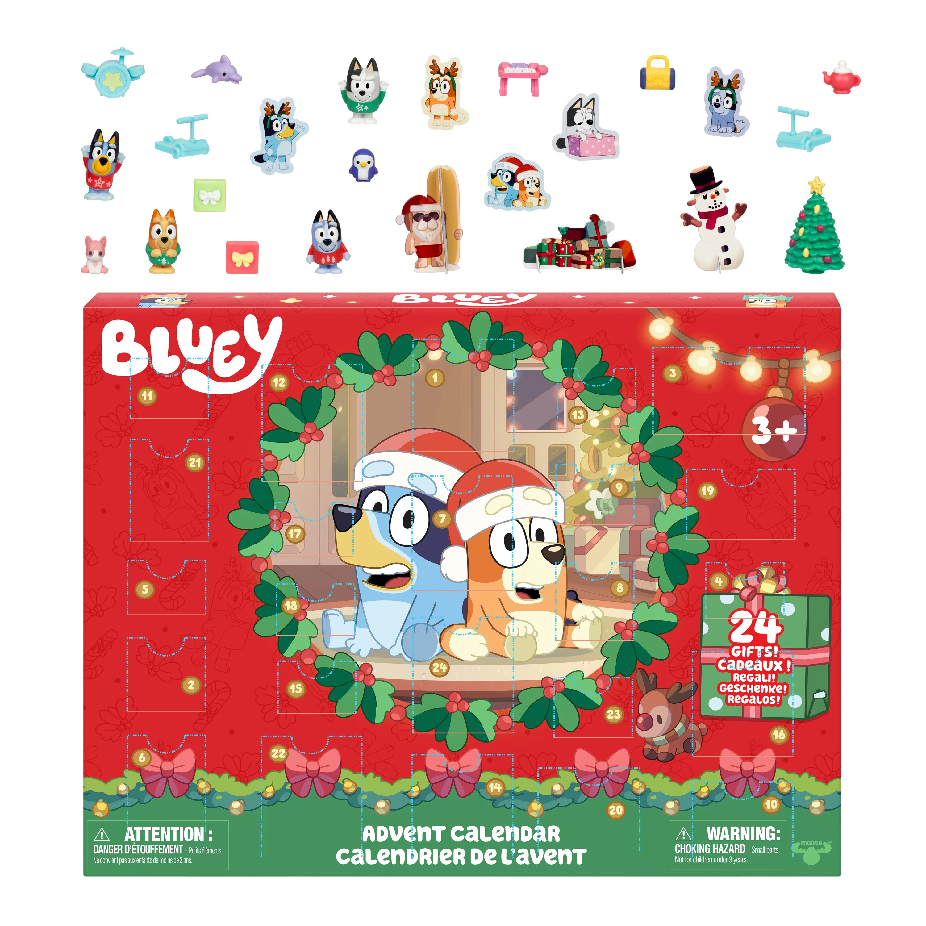 Bluey's Advent Calendar, Find 4 Mini Figures, 12 Other Accessories, and More Behind 24 Windows, A... | Walmart (US)
