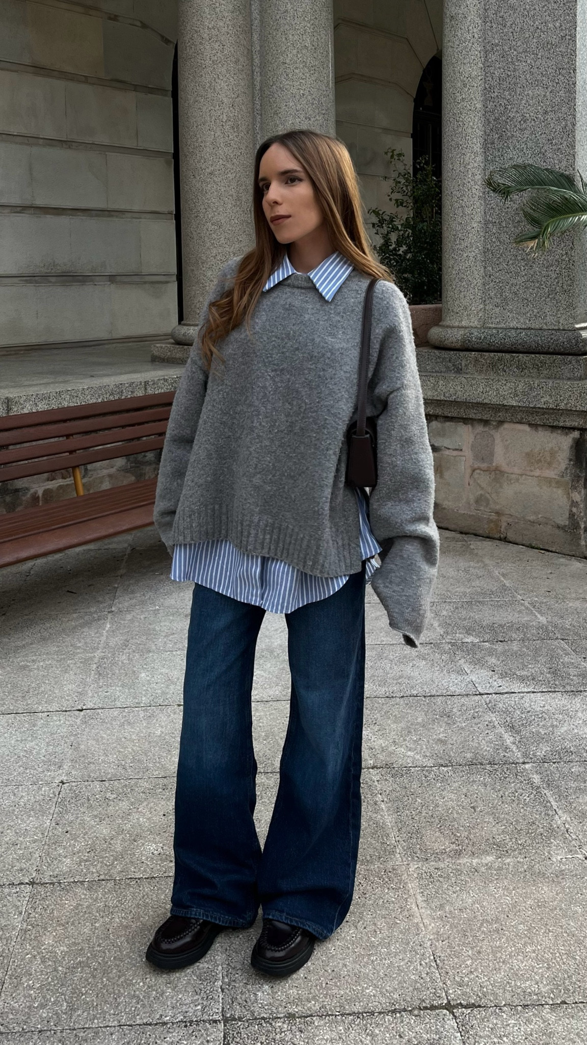 Fave wide leg jeans, oversized shirt and sweater outfit🖤

#LTKSeasonal #LTKPetite #LTKFindsUnder50