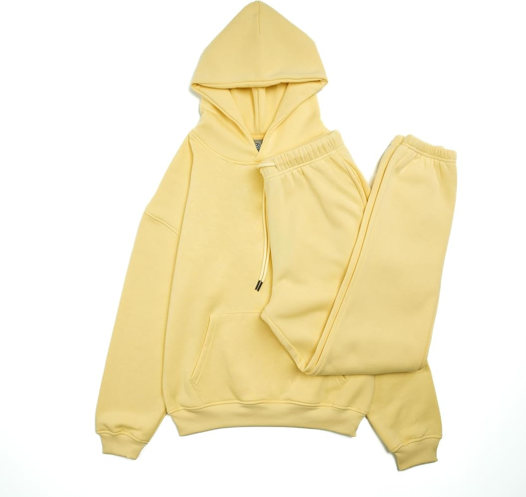 RIFLESSI Men's Women's Premium Heavyweight Cotton Fleece 2 Piece Hoodie Pullover Jogger Sweatsuit... | Amazon (US)