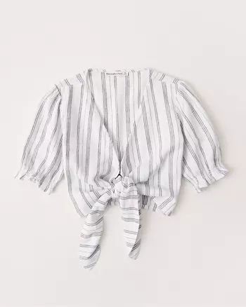 Linen-Blend Wide-Leg Pants | Abercrombie & Fitch (US)