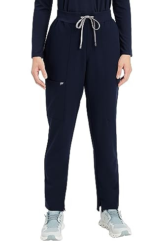 Fabletics Women's Performance Scrub Pant - MotionTech, 4-Way Stretch, Pocket-Packed, Lightweight, Semi-Slim Fit, S/Regular 28 in | 28, Navy | Amazon (US)