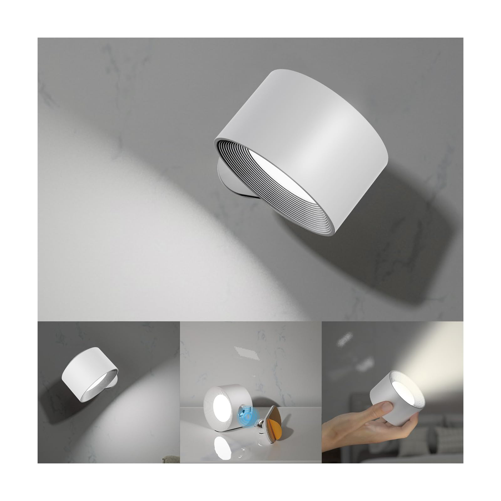 Koopala LED Wall Sconces, Wall Mounted Lamps with Rechargeable Battery Operated Dim 3 Brightness ... | Amazon (US)