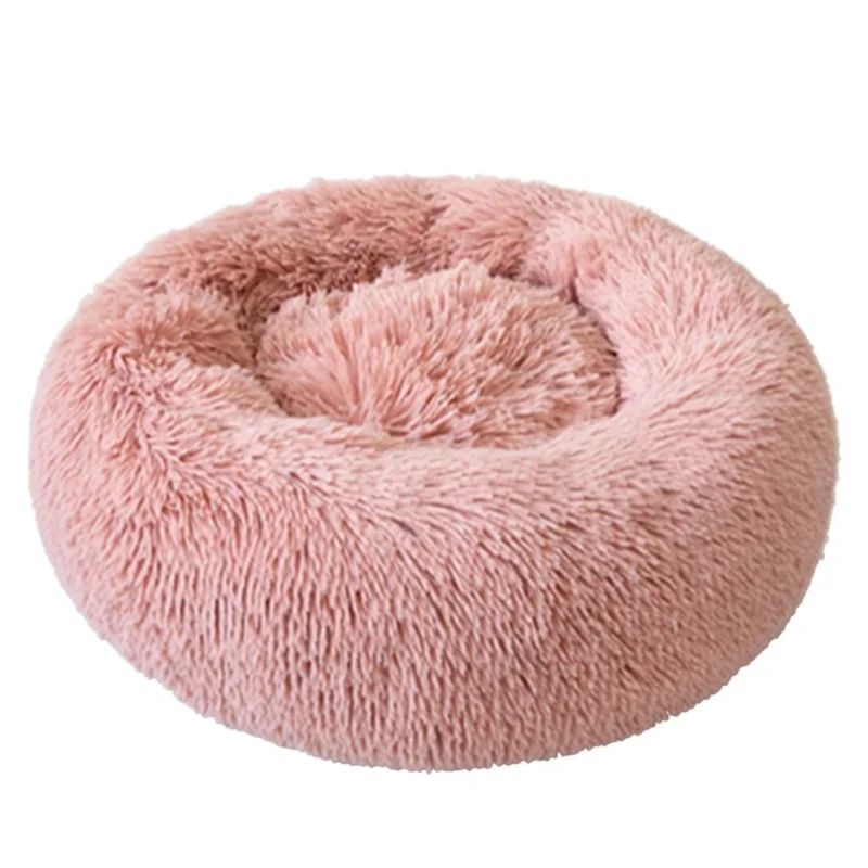 Donut Plush Pet Dog Cat Bed Fluffy Soft Warm Calming Bed | Wayfair North America