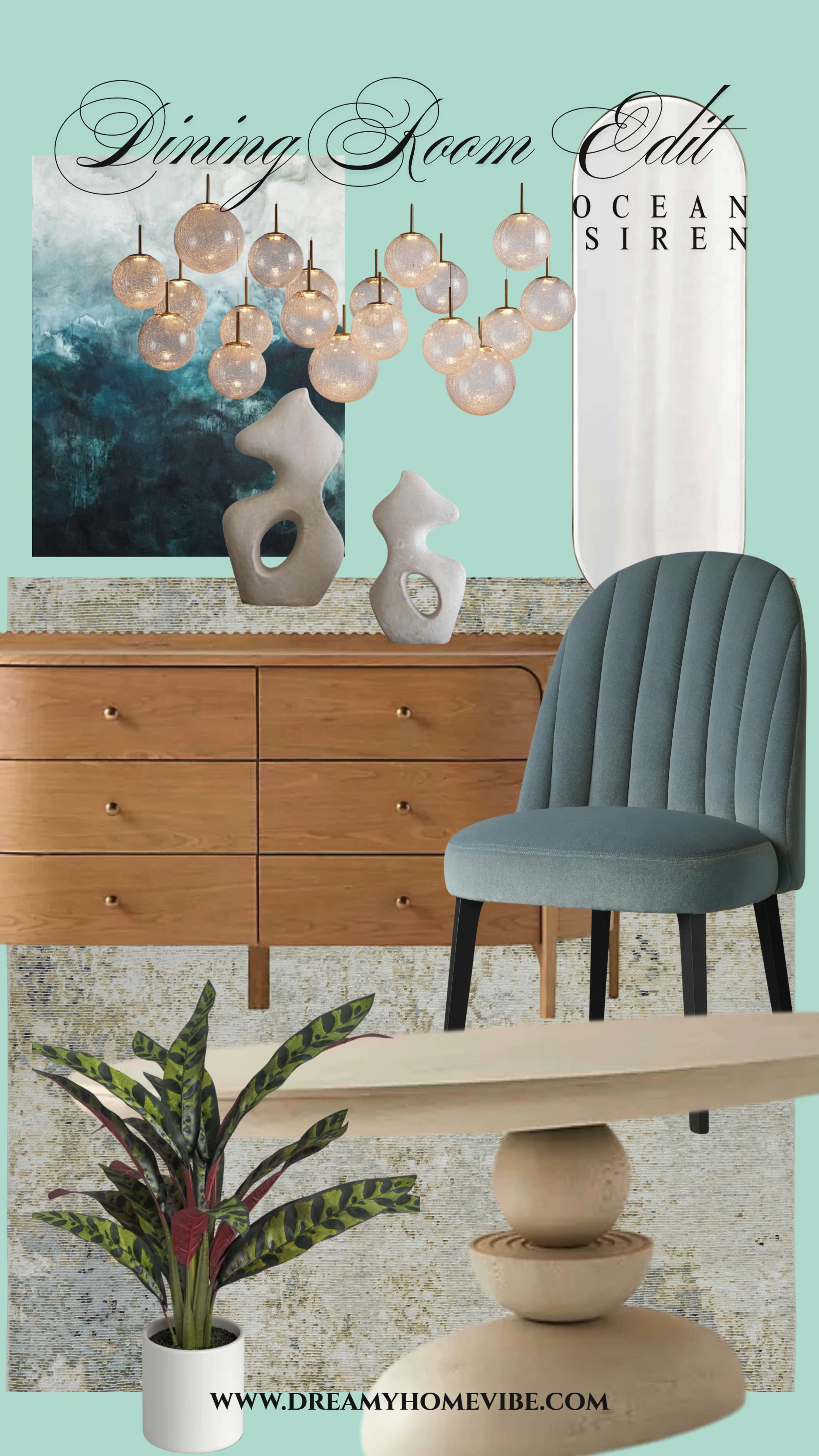 Light, airy, and effortlessly serene—Ocean Siren blends sculpture, texture, and coastal elegance in every corner of your dining room.
#CoastalStyle #HomeDecor #SereneSpaces 

 #LTKHome