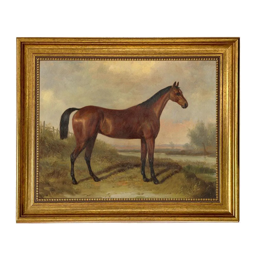 Hunter In a Landscape Framed Oil Painting Print on Canvas, Framed Horse Print, Equestrian Wall Art | Etsy (Global)