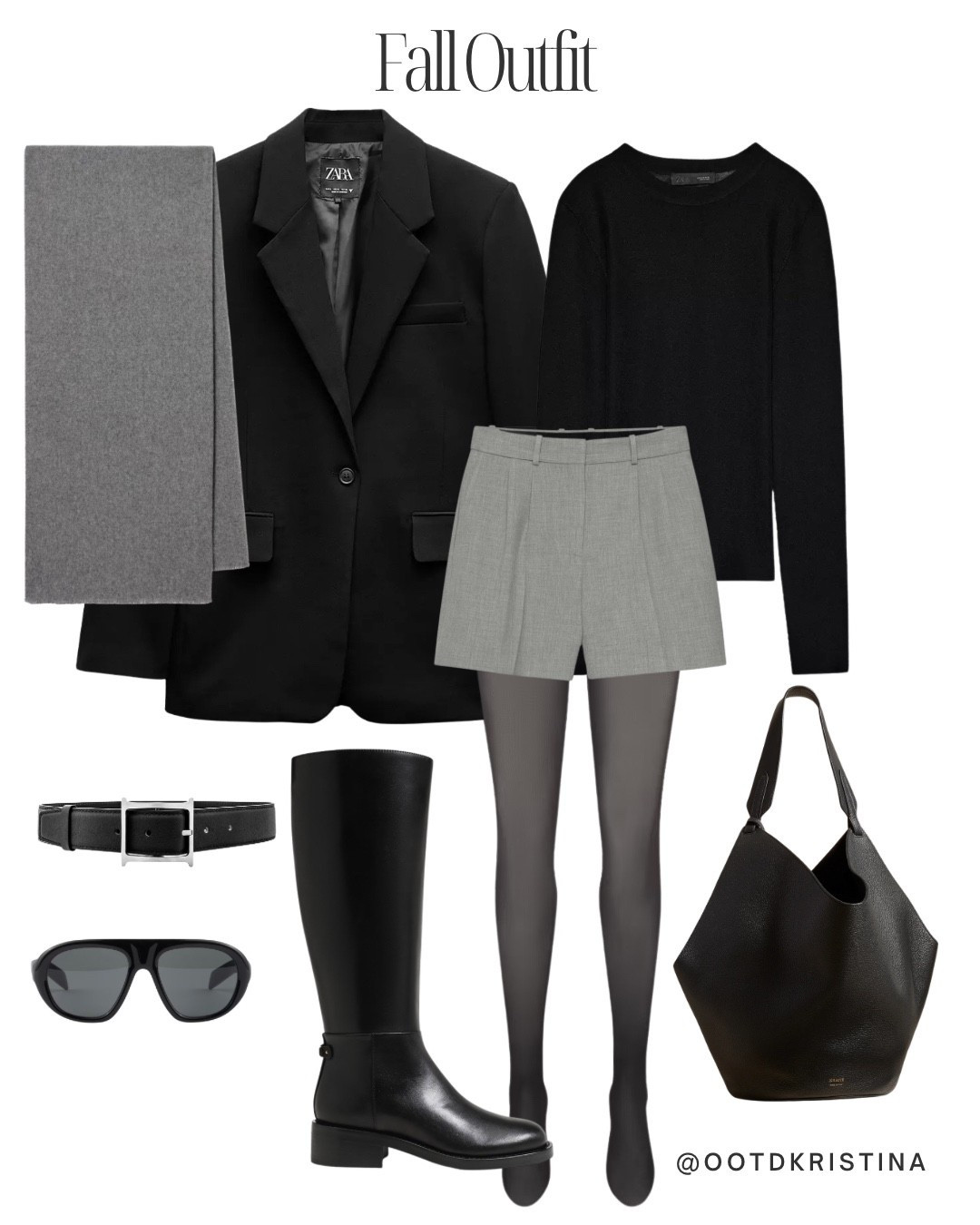 Styling riding boots for fall 
#falloutfit #casualoutfit #boots #fallboots #ridingboots #shorts #blazer #scarf #tights #sweater #tote

#LTKFindsUnder100 #LTKSeasonal