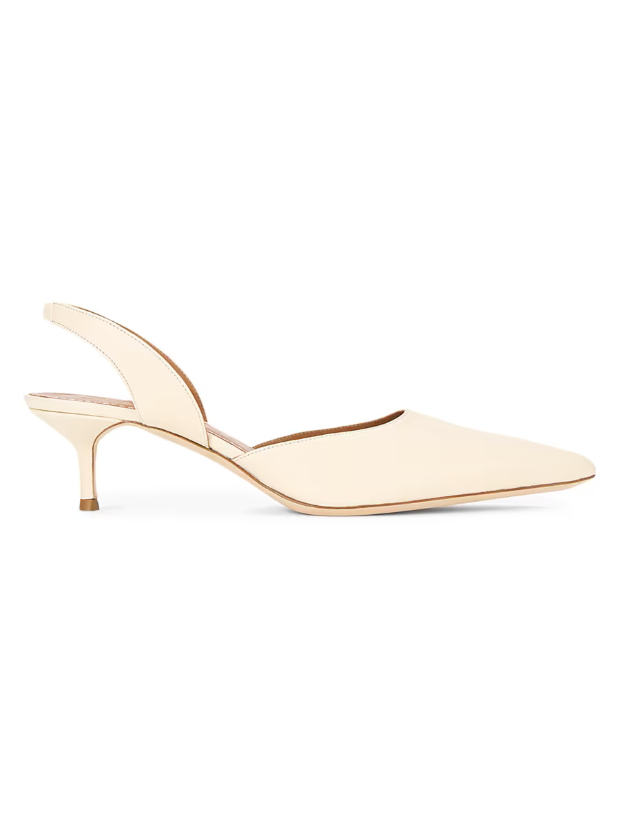 Sebastian 40MM Leather Slingback Pumps | Saks Fifth Avenue