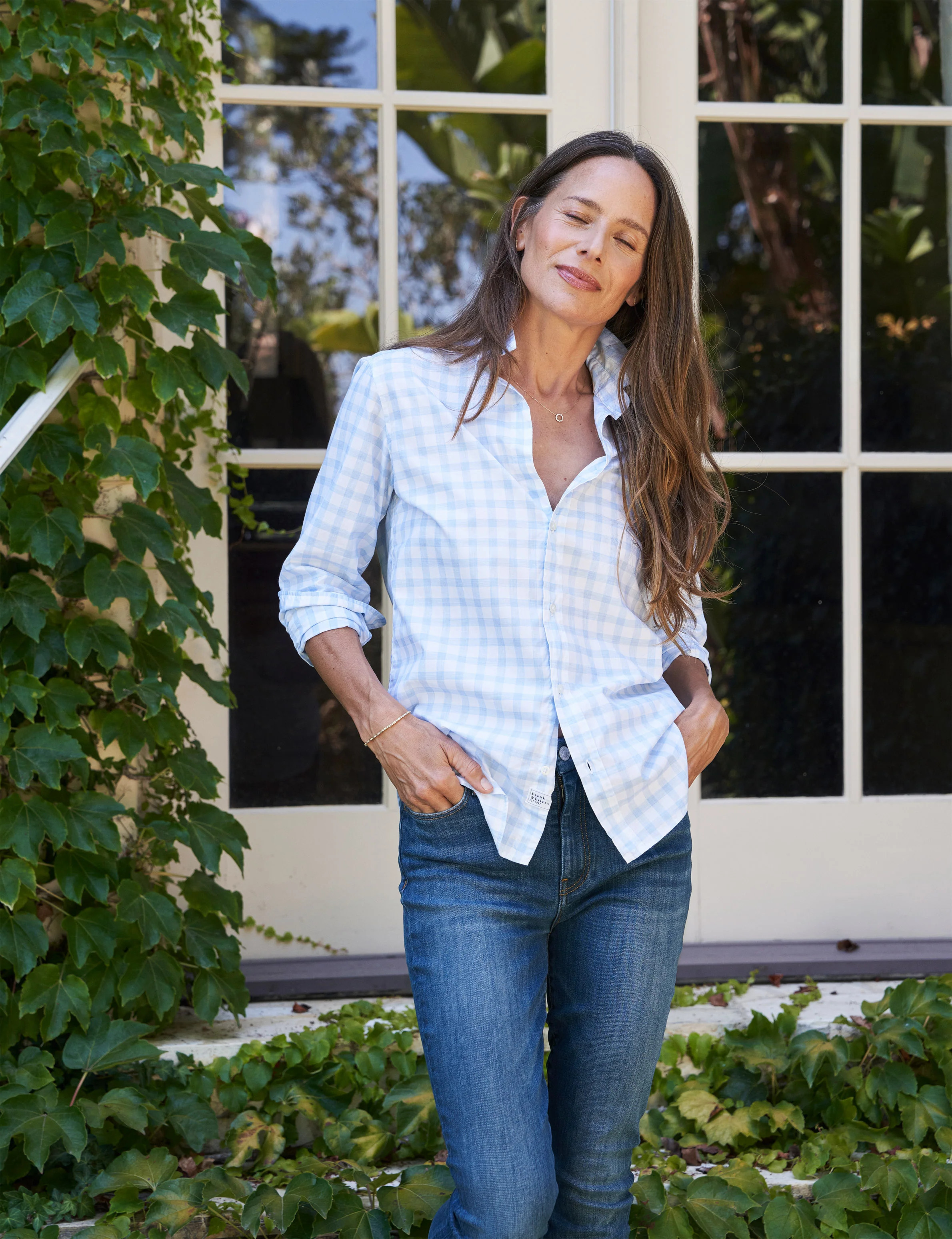 FRANK Light Blue Check, Superfine | Frank & Eileen