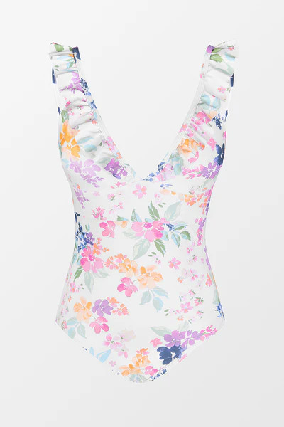 La Vie En Rose Ruffle Plunge One Piece | Cupshe