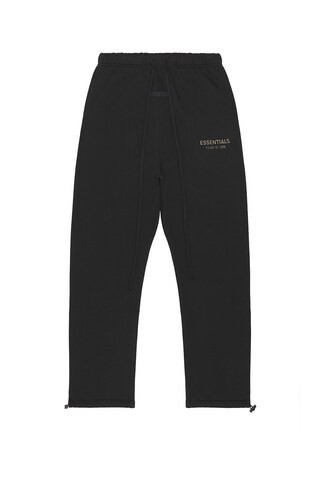 Fear of God ESSENTIALS Relaxed Fleece Sweatpant in Black | FWRD 