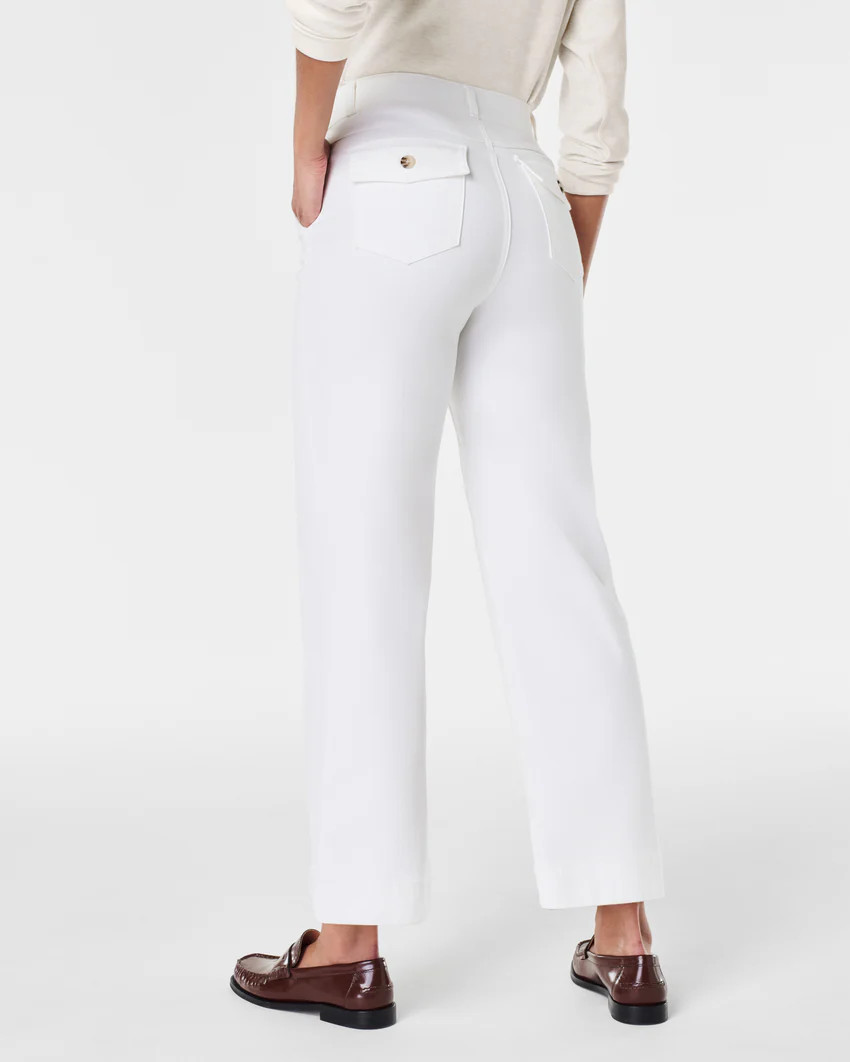 Stretch Twill Cropped Wide Leg Pant | Spanx