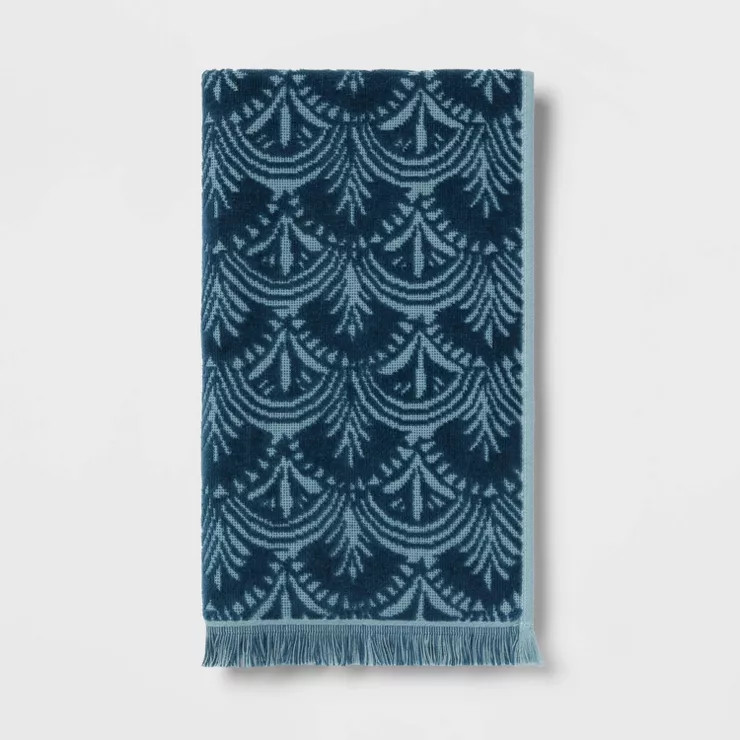 Plush Scallop Towel Teal Blue - Threshold™ | Target