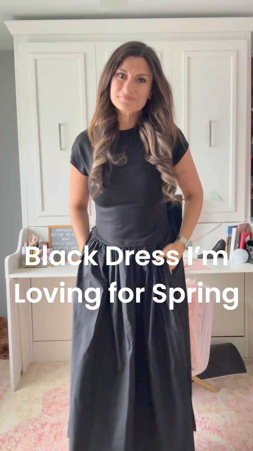 Black dress for spring 