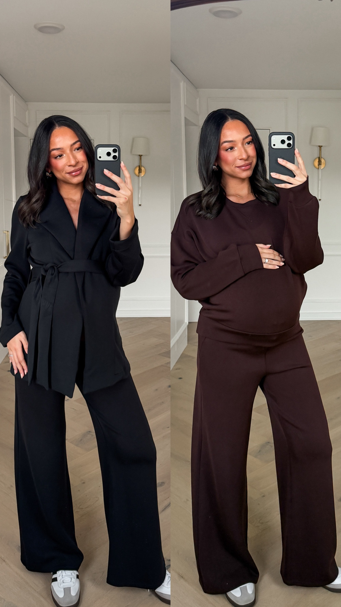 The comfiest sets ever ever ever. Love the new cardigan especially for new moms since it’s nursing friendly but looks chic! Use code NENAXSPANX for 15% OFF your first order! I sized up to a Medium in tops and Medium Regular in pants for the bump. Pre-pregnancy I wore a Small in tops (I like them a bit oversized) and a XS Tall pants. Sizing is pretty forgiving too!

#LTKootd #LTKFindsUnder100 #LTKBump