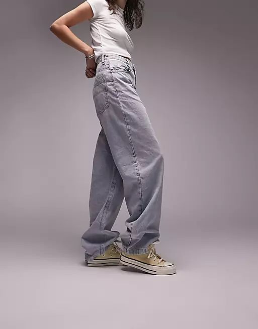 Topshop baggy recycled cotton blend jean in bleach | ASOS | ASOS (Global)