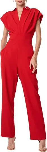 CIEBON Laura Straight Leg Crepe Jumpsuit | Nordstrom | Nordstrom