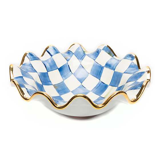 Royal Check Medium Fluted Serving Bowl | MacKenzie-Childs