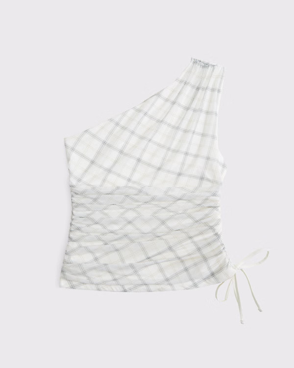 One-Shoulder Cinched Tie Top | Abercrombie & Fitch (US)