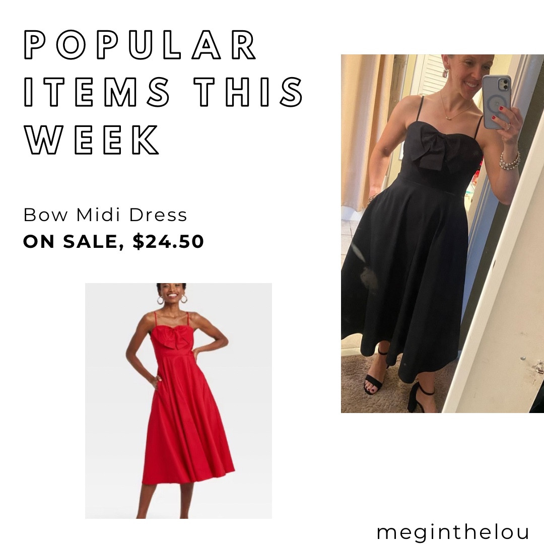 Holiday Outfit  - it’s amazing, also comes in black; so flattering where it hits the hips, has pockets, and is so comfortable; great for a wedding, holiday party, or New Years  


#weddingguestdress #christmas #bow #bowdress #partydress #holidaydress #christmasoutfit #LTKVideo #holidayoutfits #christmasdress #target #newyears #LTKHoliday #LTKWedding #LTKU #LTKOver40 #under25 #salefinds #budgetfriendly




#LTKFindsUnder50 #LTKSaleAlert #LTKStyleTip