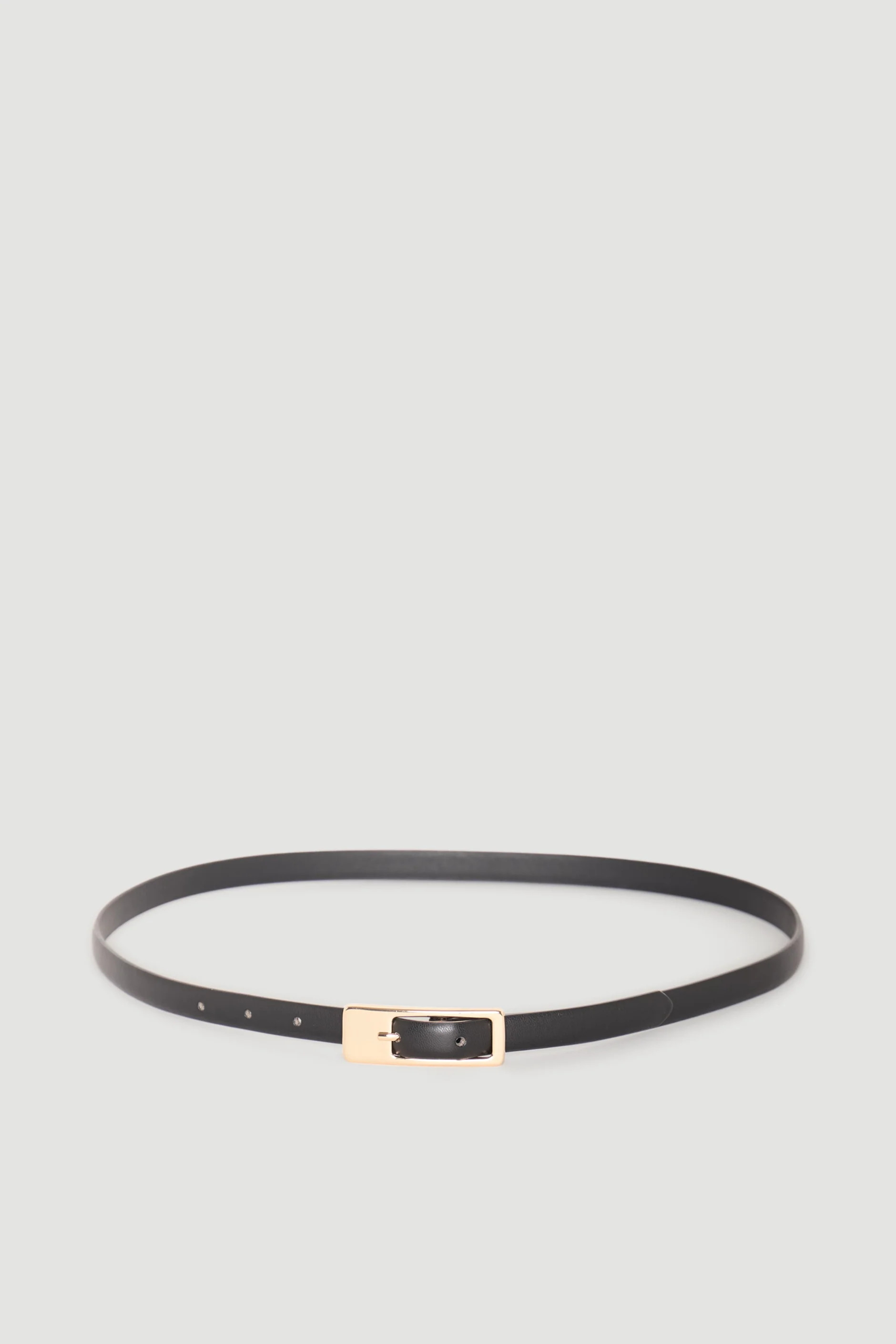 Harper Rectangle Buckle Belt - Black/Gold | DECJUBA