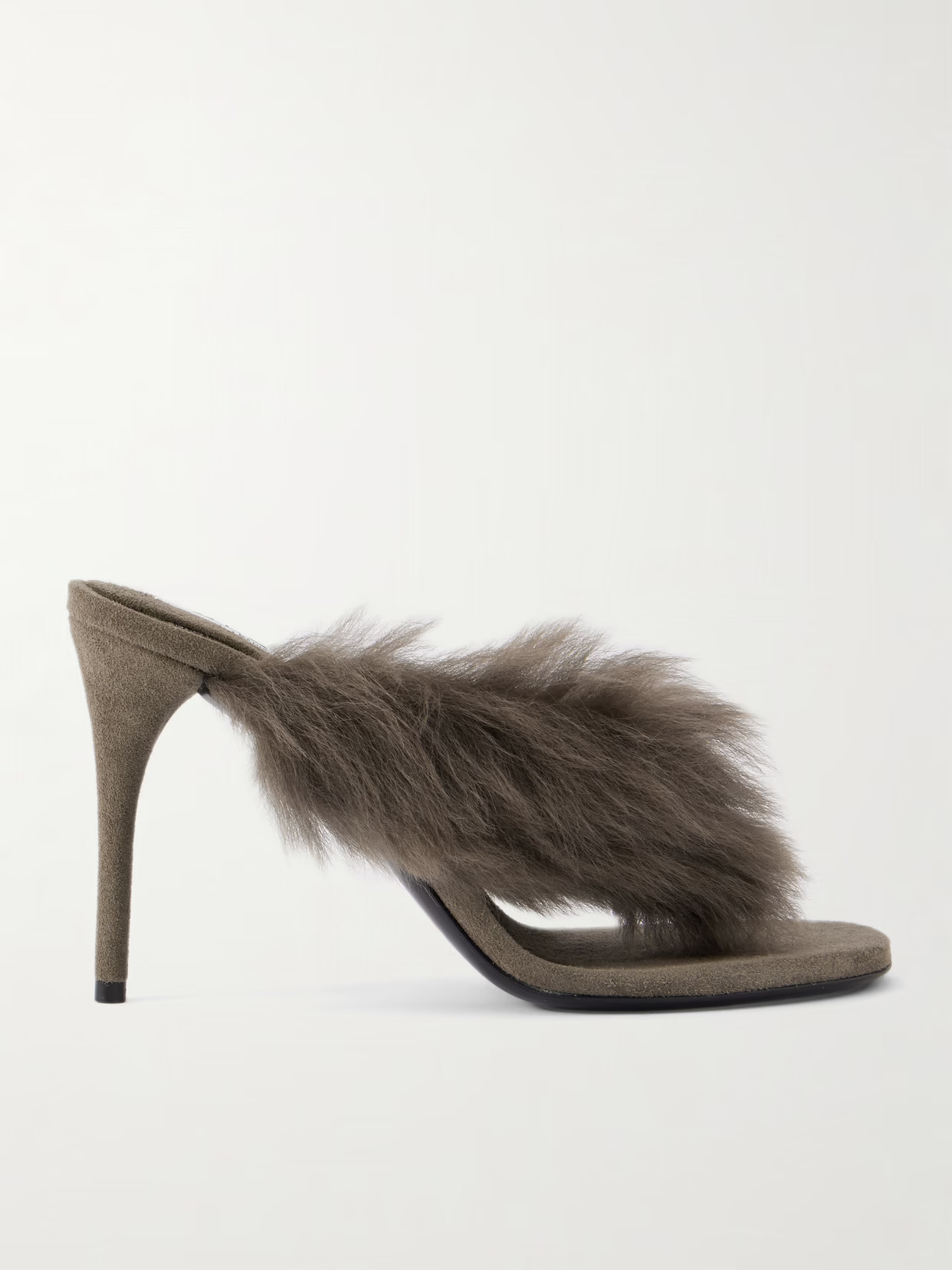 Alaïa - Shearling Mules - Brown | NET-A-PORTER (US)
