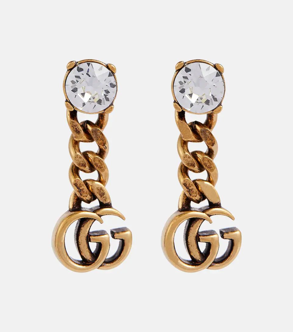 GG crystal-embellished drop earrings | Mytheresa (US/CA)