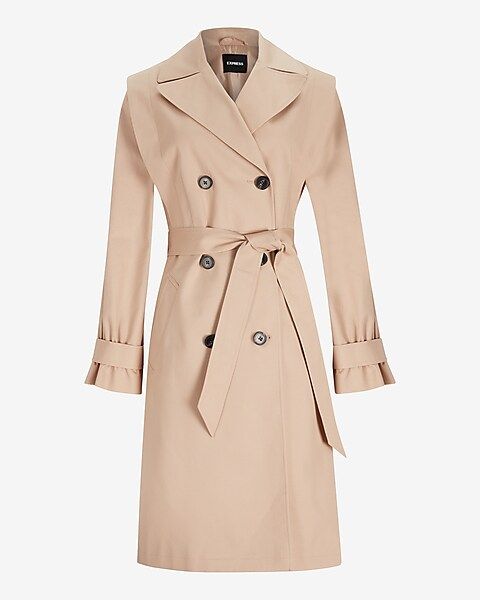 Belted Removable Sleeve Trench Coat | Express