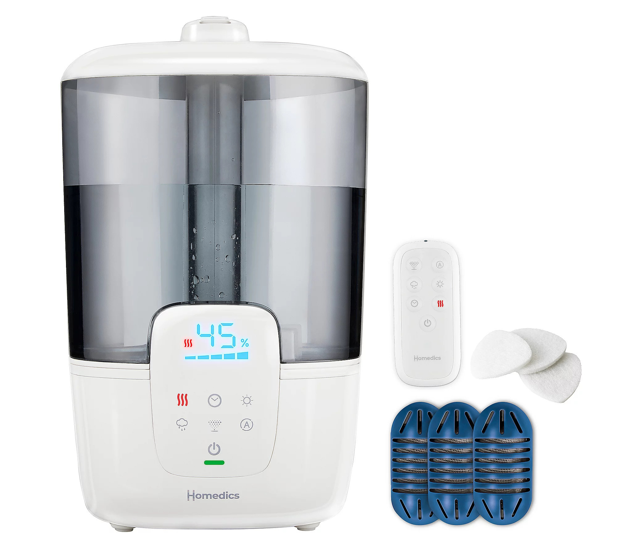 Homedics 2G Top Fill Warm/Cool Mist Ultrasonic UVC Humidifier | QVC