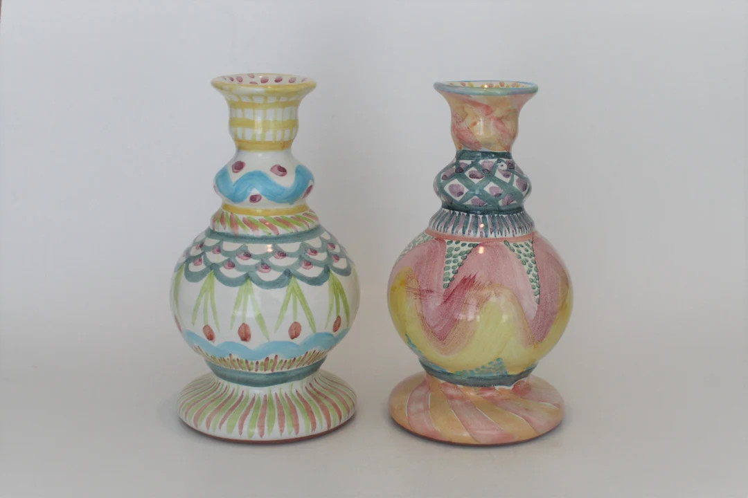 Mackenzie Childs Candlestick or Bud Vase King Ferry and Keukenhof Patterns - Etsy | Etsy (US)