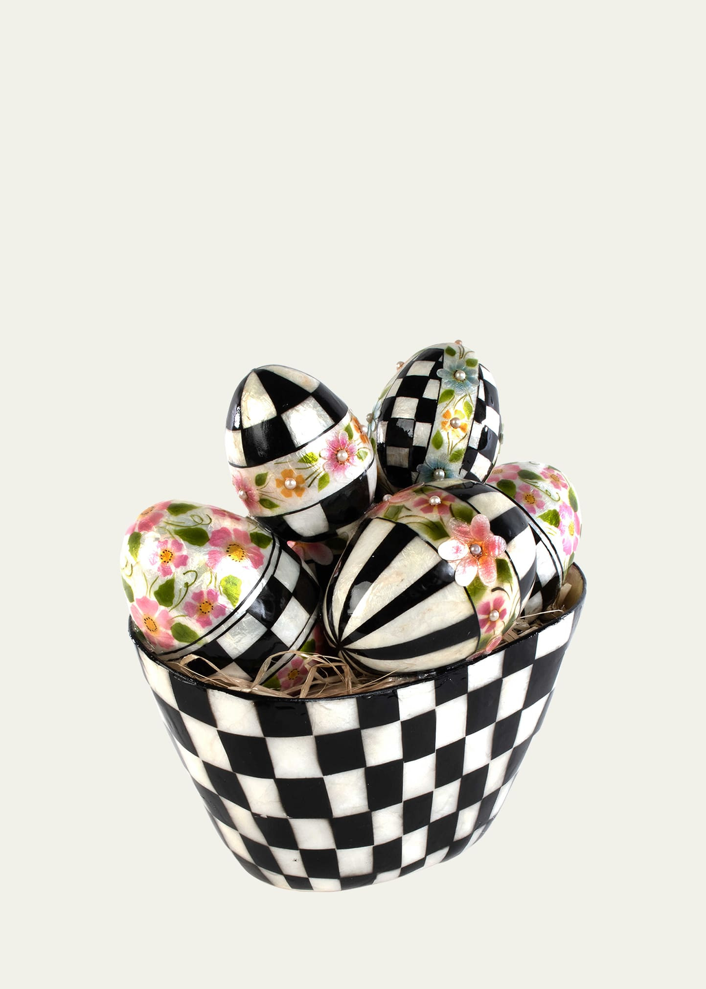 MacKenzie-Childs Courtly Check Egg Arrangement | Bergdorf Goodman