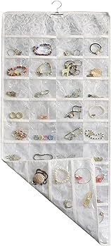 BB Brotrade Hanging Jewelry Organizer,Double Sided Jewelry Storage Organizer with Embossed Patter... | Amazon (US)