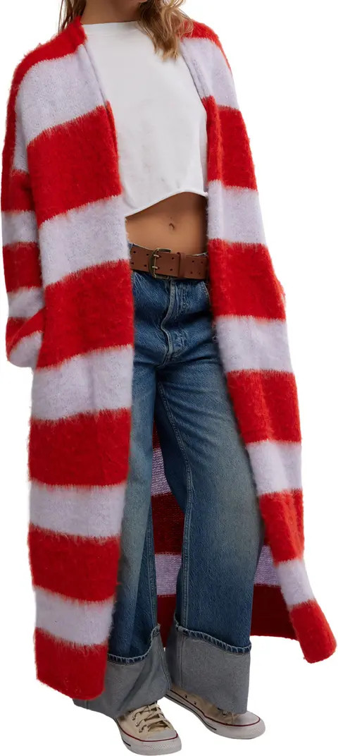 Free People Mantra Stripe Oversize Longline Cardigan | Nordstromrack | Nordstrom Rack