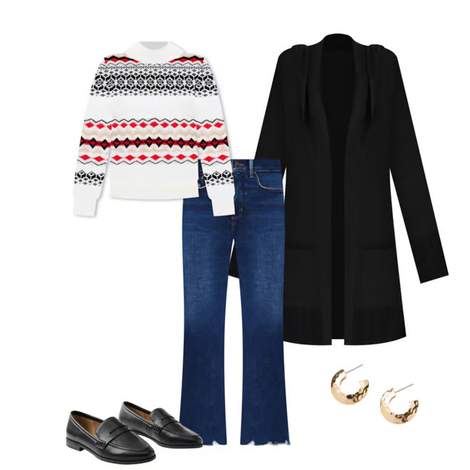 Patchwork Fair Isle Sweater | LOFT